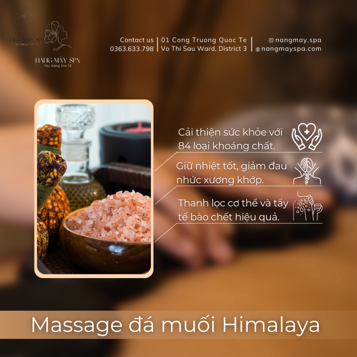 MASSAGE BODY ĐÁ MUỐI HIMALAYA 90P